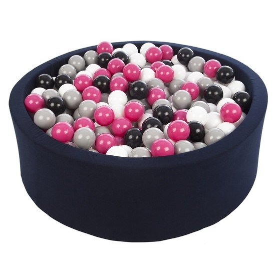 PQP Bollhav Med 450 Bollar Navy - Svart, Vit, Rosa Och Grå