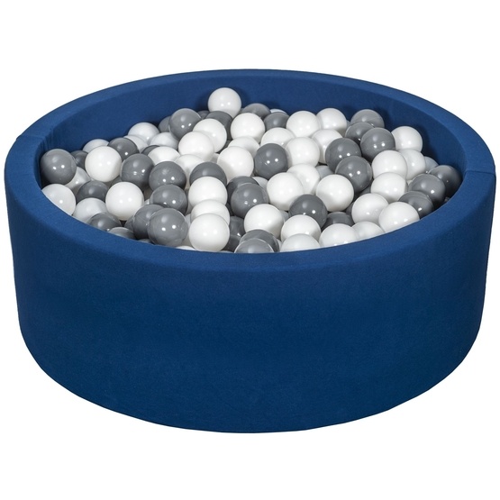 PQP Bollhav Med 450 Bollar Navy - Vit Och Grå