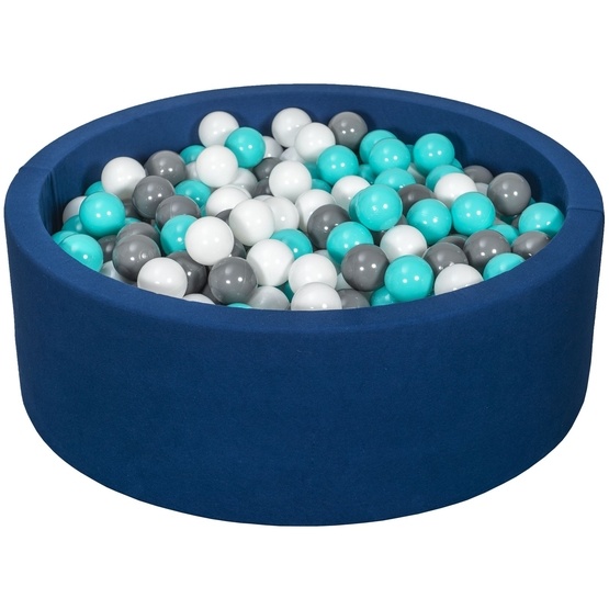 PQP Bollhav Med 450 Bollar Navy - Vit, Grå Och Turkos