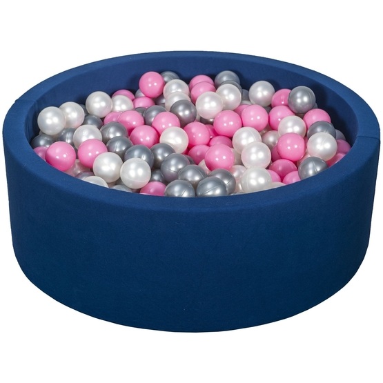 PQP Bollhav Med 450 Bollar Navy - Pearl, Ljusrosa Och Silver