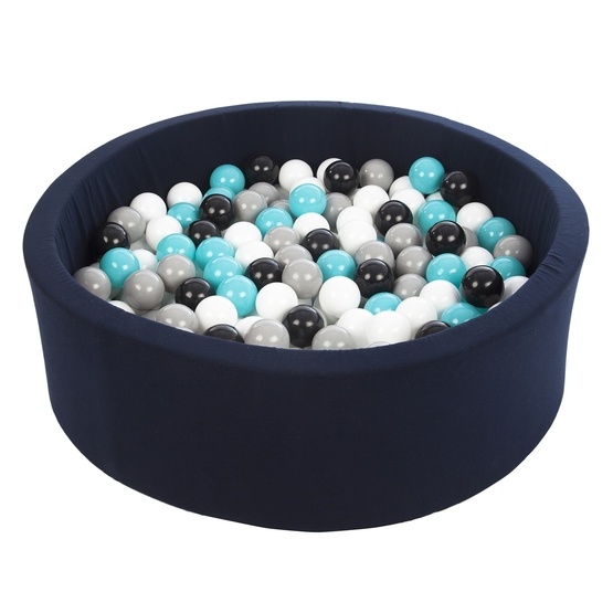 PQP Bollhav Med 200 Bollar Navy - Svart, Vit, Grå Och Turkos