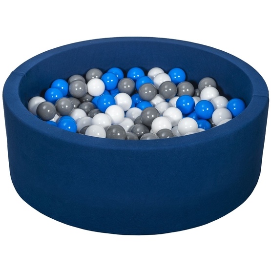 PQP Bollhav Med 200 Bollar Navy - Vit, Blå Och Grå