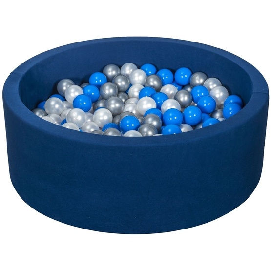 PQP Bollhav Med 200 Bollar Navy - Pearl, Blå Och Silver