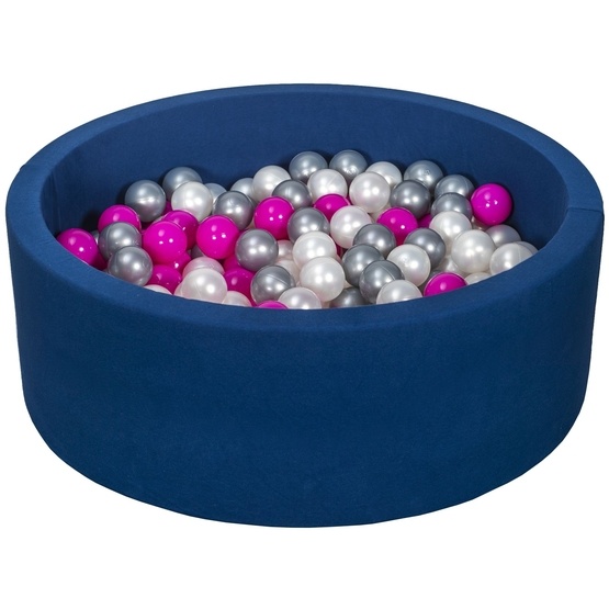 PQP Bollhav Med 200 Bollar Navy - Pearl, Rosa Och Silver