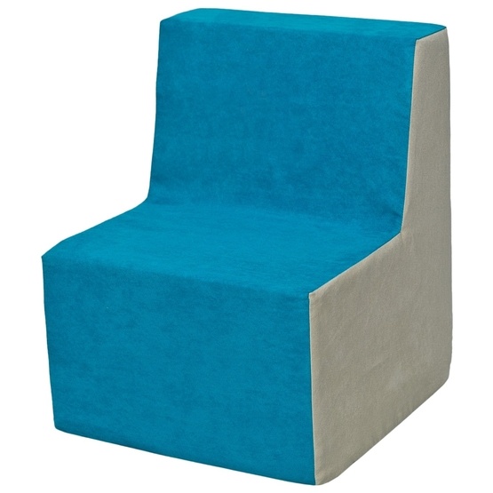 PQP Barnsoffa - Mjuk Skum - Blå Och Beige