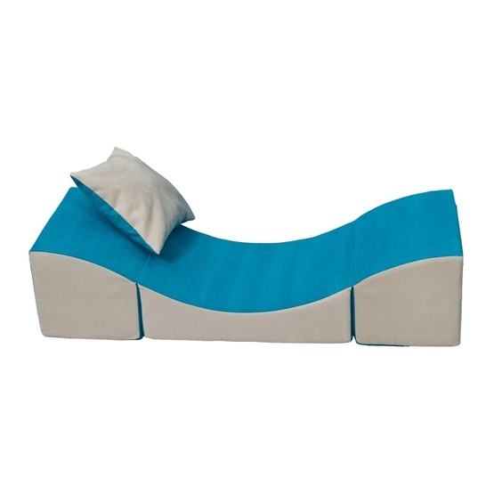 PQP Multimöbel I Skum - Soffa - Säng - Bord Blå Och Beige