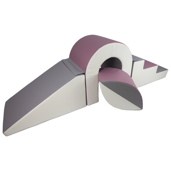 PQP Lekkuddar - Bro Med Rutschkana Vit, Grå Och Lila