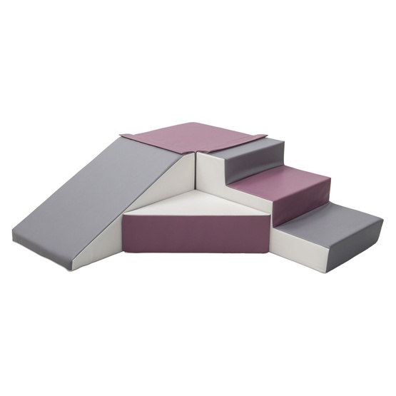 PQP Lekkuddar - Rutschkana Med Trappa Eps Grå Och Lila