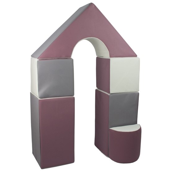 PQP Lekkuddar - Slott 6 Delar Vit, Grå Och Lila