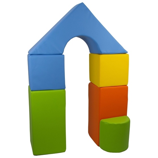 PQP Lekkuddar - Slott 6 Delar Gul, Grön, Blå Och Orange