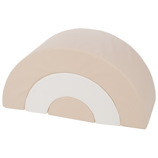 PQP Kuddar - Regnbåge - 3 Delar - Vit/Cappuccino