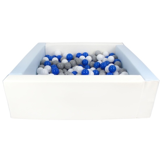 PQP Bollhav - Eco-Läder Med 300 Bollar Vit, Blå Pastel/Vit, Blå Och Grå