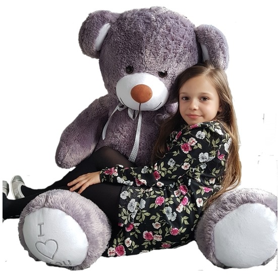 PQP Gosedjur - Gigantisk Teddybjörn 75+85 Cm Grå