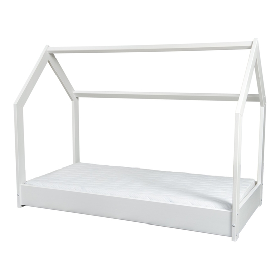 PQP Hussäng - Barnsäng Med Eco Madrass 160X80 - Vit