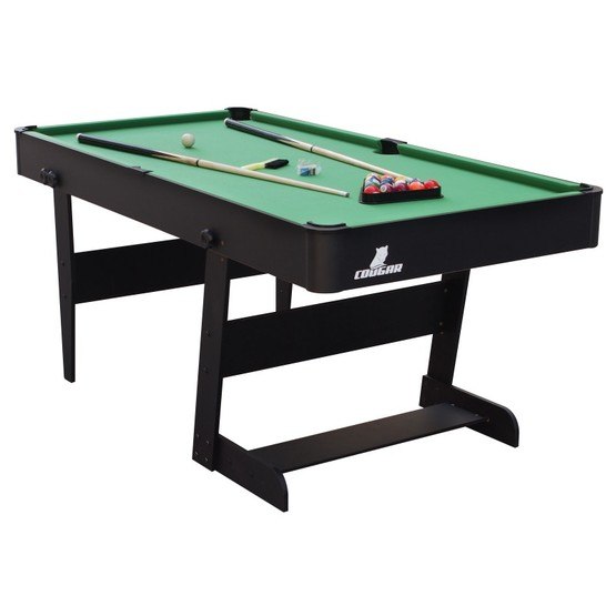 Image of Cougar - Biljard - Hustle XL folding Pool Table Black