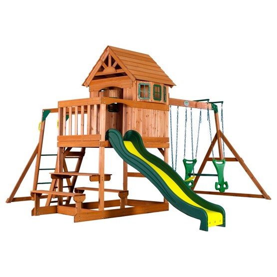 BYD Lekställning Springboro Play Tower with Swings and Slide