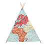 Step2 - World Map Teepee Tent Multicolour
