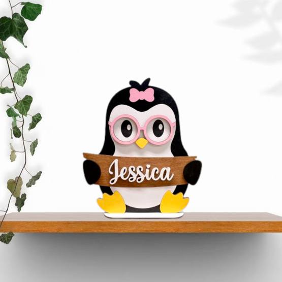 Pyssl Djurskylt - Pratglada Pingvinen