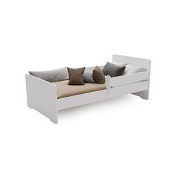 Enkelsäng - Max Med Skyddskant Och Madrass - 160x80 Cm - Vit