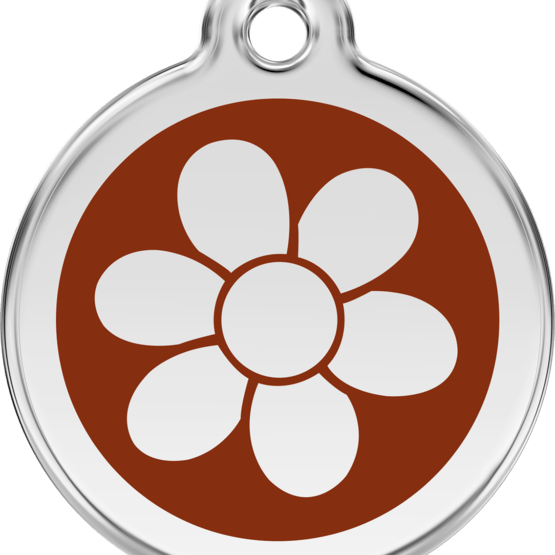 Red Dingo – ID-bricka Skolväska Blomma Stark Rosa