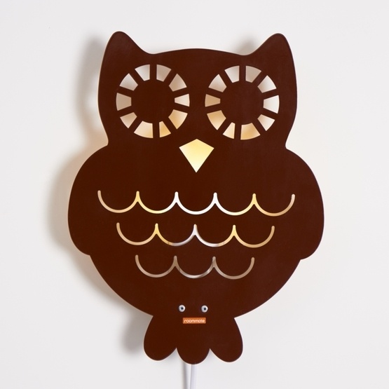 Roommate - Lampa - Owl Lamp Brown