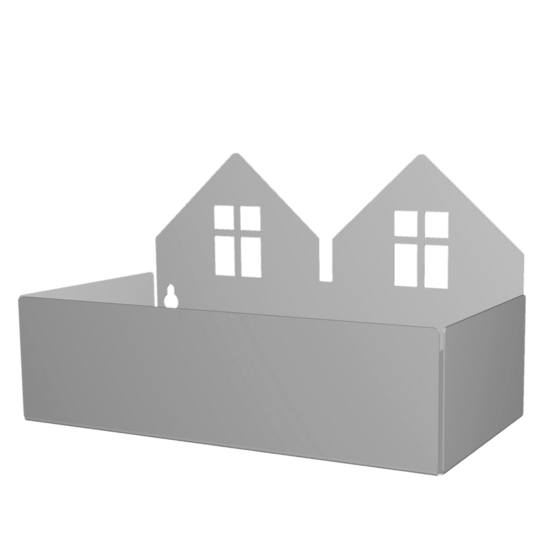 Roommate - Hylla - Twin house box, grey