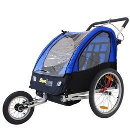 SunBee - Cykelvagn - Sunbee Cruiser Ink Strollerkit - Blå/Svart