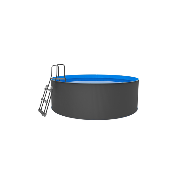 Swim And Fun - Santorini Pool Round Ø460 x 90 cm, Grey