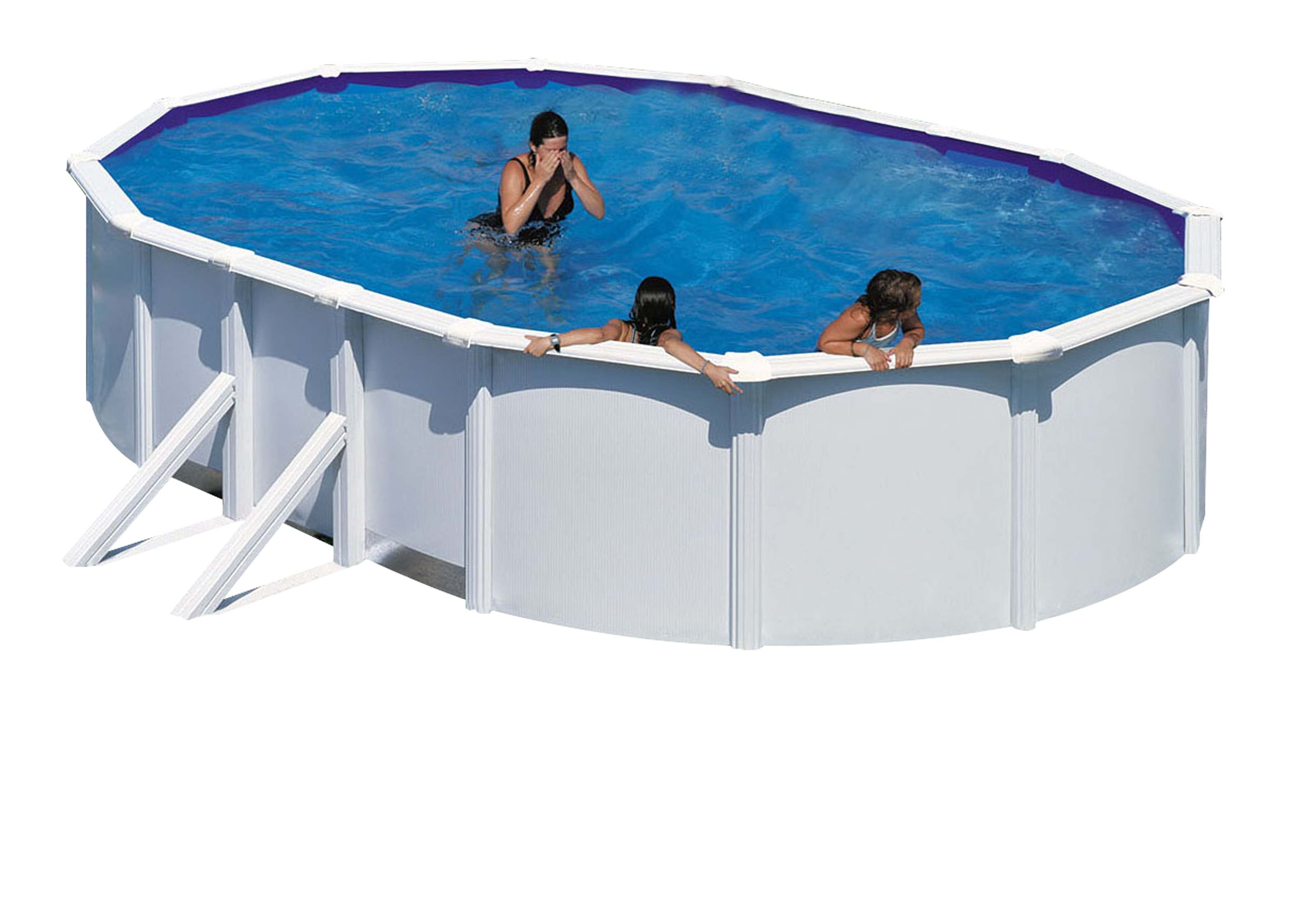 Swim And Fun - Basic Pool Oval White - Litenleker.se