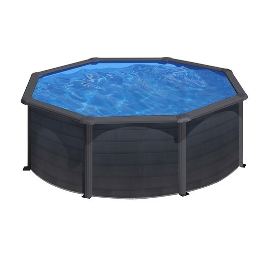 Swim And Fun – Basic Pool Round Ø550 x 132 cm Black Graphite
