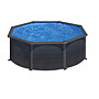 Swim And Fun - Basic Pool Round Deep Black Graphite