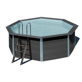 Swim And Fun - Composite Pool Round, Ø410 x 124 cm, Black Graphite