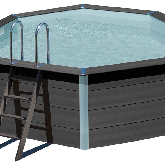Swim And Fun – Composite Pool Round Ø410 x 124 cm Black Graphite