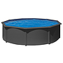 Swim And Fun - Basic Pool Round Anthracite Grey