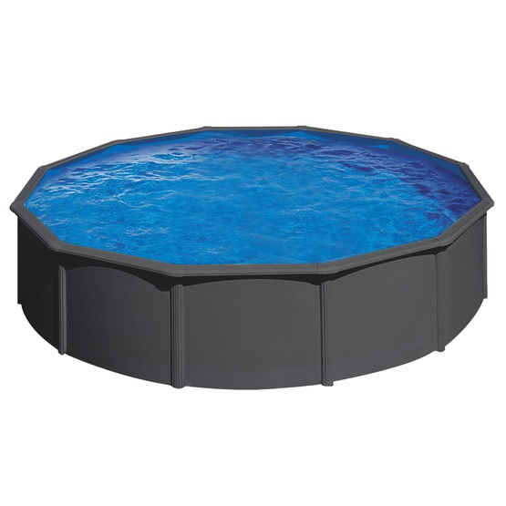 Swim And Fun - Basic Pool Round Ø550 x 120 cm, Anthracite Grey
