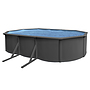 Swim And Fun - Basic Pool Oval Anthracite Grey