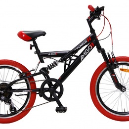 AMIGO - Barncykel Fun Ride 20 Inch 33 Cm 7 Växlar Svart/Röd