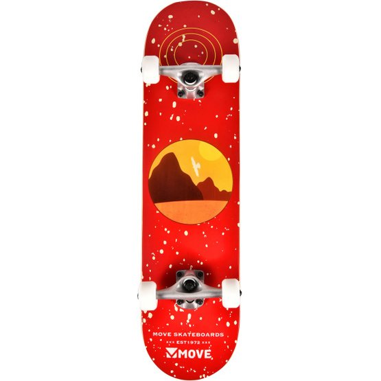 Move – Skateboard Nature 79 X 19.7 Cm Röd/Vit
