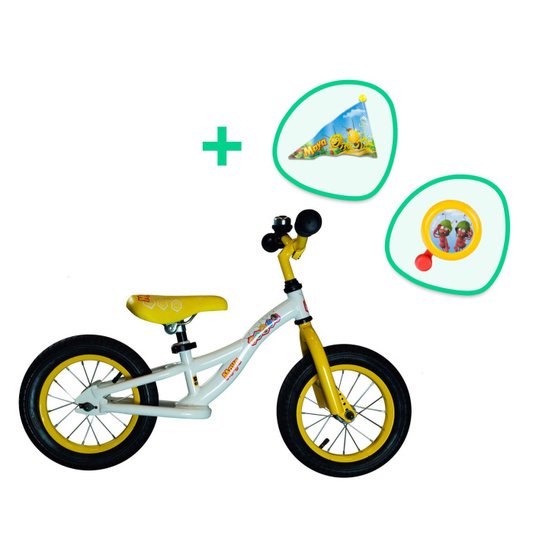 Studio 100 - Maya Biet Sparkcykel Med Tillbehör 12 Tum Vit