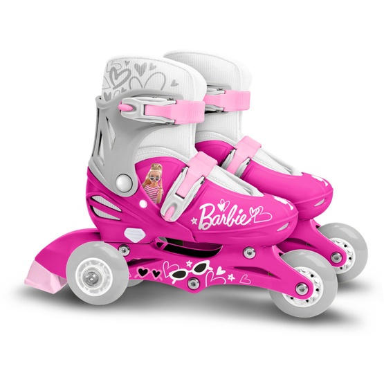 Stamp – 2-In-1 Skates Barbie Hardboot Justerbar Rosa/Vit Storlek 27-30