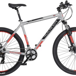 Rucanor - Cykel - Lux 27.5 Tum 21 Växlar Mechanical Disc Brake Silver/Röd
