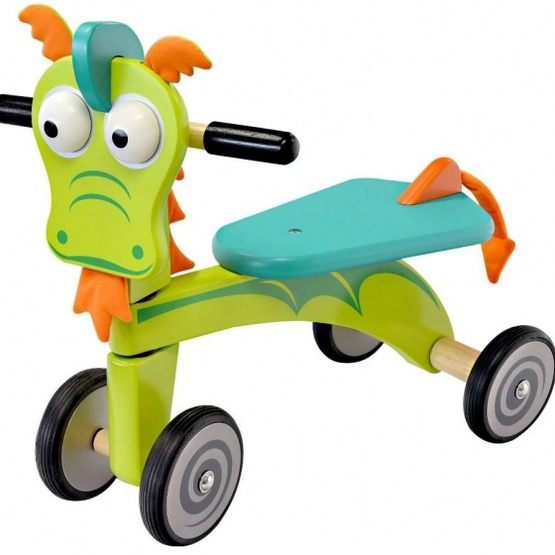 I'M Toy - Balanscykel - Loopfiets Draak Junior Grön/Blå