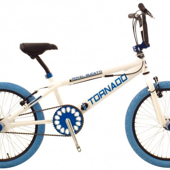 Bike Fun - BMX Cykel - Tornado 20 Tum Vit/Blå