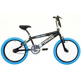 Bike Fun - BMX Cykel - Tornado 20 Tum Matte Svart/Blå