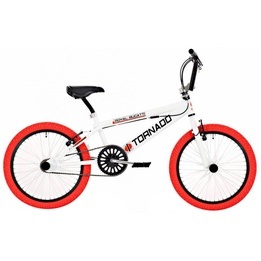 Bike Fun - BMX Cykel - Tornado 20 Tum Vit/Röd