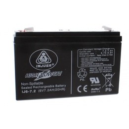 Injusa - Laddningsbart Batteri High Power 6V-7.2 Ah Svart