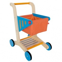 Hape - Kundvagn Orange/Blå 50,4 Cm