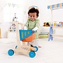 Hape - Wooden Shopping Cart Orange/Blå 50,4 Cm