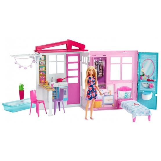 Barbie - Play Set Malibuhuis Girls 38 X 46 X 13 Cm Vit/Rosa