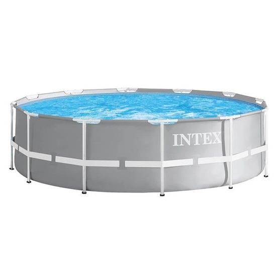 Intex - Pool Med Pump 26720Gn Prism 427 X 107 Cm Grå